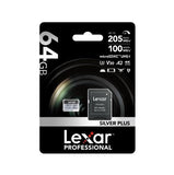 Lexar Professional SILVER PLUS microSDXC UHS-I Card - 64GB | 128GB | 256GB