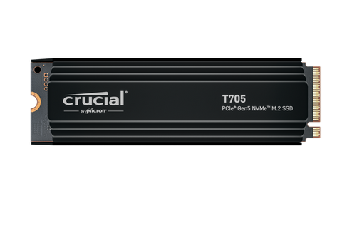 Crucial T705 PCIe Gen5 NVMe M.2 SSD with heatsink - 1TB | 2TB | 4TB