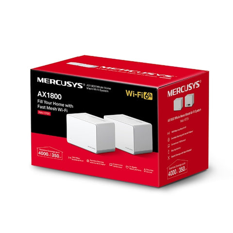 Mercusys Halo H70X(2-Pack) AX1800 Whole Home Mesh WiFi 6 System