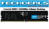 Crucial DDR5 5600Mhz Udimm Desktop 8GB | 16GB | 32GB | 64GB