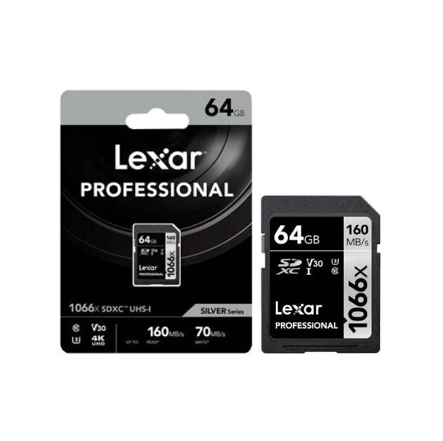 Lexar Professional 1066x SDXC UHS-I Card SILVER Series - 64GB | 1TB