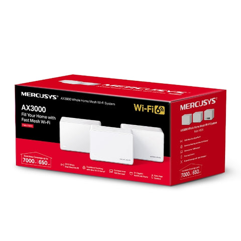 Mercusys Halo H80X(3-Pack) AX3000 Whole Home Mesh WiFi 6 System