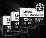 Lexar High-Endurance microSDHC/microSDXC UHS-I Card - 32GB | 64GB | 128GB