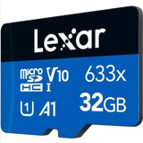 Lexar High-Performance 633x microSDHC/microSDXC UHS-I Card BLUE Series (No Adapter) - 32GB | 64GB