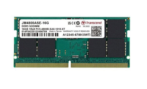 Transcend 16GB DDR5 4800Mhz Sodimm Laptop RAM