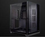 VXC Compact Dual Chamber ATX Case | No fans, Front+Side TG, 7 slots, can mount 5 x12cm fans